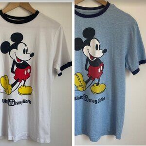 Bundle of 2 Disney World Parks Mickey Mouse T-Shirt Size Small (S)